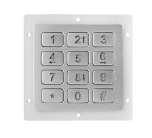12 κλειδιών μετάλλων δυναμική ISO9001-2015 αριθμητικών πληκτρολογίων συμπαγής πιστοποίηση σχήματος IP67