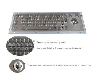 Το βιομηχανικό πληκτρολόγιο με Trackball τη συμπαγή IP65 επιτροπή τοποθετεί το πληκτρολόγιο μετάλλων