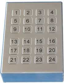Τραχύ αριθμητικό πληκτρολόγιο μετάλλων βανδαλισμού USB βουρτσισμένο υπολογιστής γραφείου με 24 επίπεδα κλειδιά