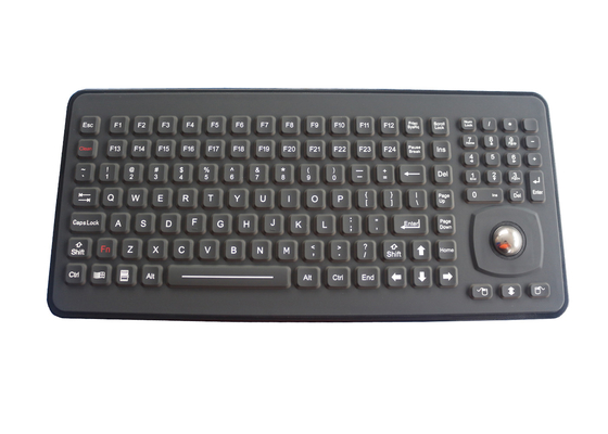 Η μαύρη επιτροπή 120 κλειδιών τοποθετεί το δυναμωμένο πληκτρολόγιο με οπτικό Trackball 25mm
