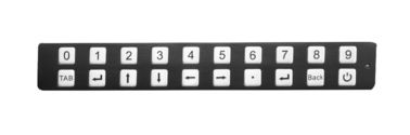 Δυναμωμένο Ip65 20 αριθμητικό πληκτρολόγιο 304 πυλών κλειδιών μαύρο ανοξείδωτο