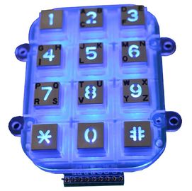 Μικρή μήτρα σημείων αριθμητικών πληκτρολογίων μετάλλων ρίψεων κύβων με 12 κλειδιά, Blacklight
