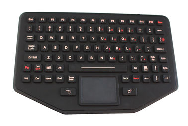 Ip68 βιομηχανικό πληκτρολόγιο υπολογιστών γραφείου σιλικόνης κινητό με Touchpad για στρατιωτικό
