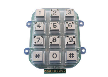 Αριθμητική διεπαφή μητρών σημείων κλειδιών συστημάτων ελέγχου IP65 12 αριθμητικών πληκτρολογίων 4x3 Acess μετάλλων