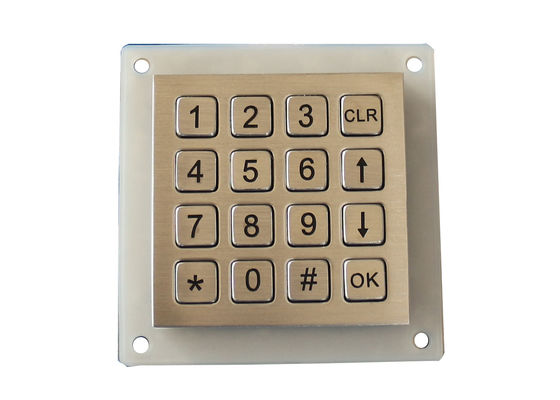 Συμπαγής απόδειξη 16 βανδάλων σχήματος αριθμητικό πληκτρολόγιο μετάλλων κλειδιών με τη μήτρα σημείων