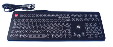 Βιομηχανικό πληκτρολόγιο μεμβρανών υπολογιστών γραφείου USB με trackball 16mm, κλειδί 108