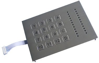 Δυναμωμένο στεγανό αριθμητικό πληκτρολόγιο μετάλλων με 16 κλειδιά για το σύστημα ελέγχου acces