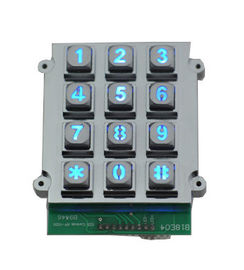 Βιομηχανική μήτρα σημείων backlight απόδειξης βανδάλων ρίψεων κύβων USB 12 βασικό αριθμητικό πληκτρολόγιο