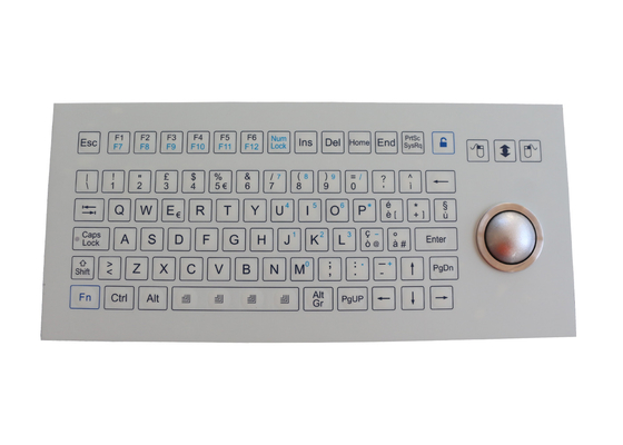 Ιατρικό βιομηχανικό πληκτρολόγιο 84 μεμβρανών κλειδιά με οπτικό Trackball 38mm