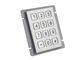 Αντιβακτηριακό Washable αριθμητικό πληκτρολόγιο μηχανών αριθμητικών πληκτρολογίων 4x4 ATM μετάλλων βιομηχανικό