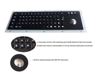 IP67 τοποθετημένο επιτροπή πληκτρολόγιο με Trackball το μαύρο πληκτρολόγιο μετάλλων